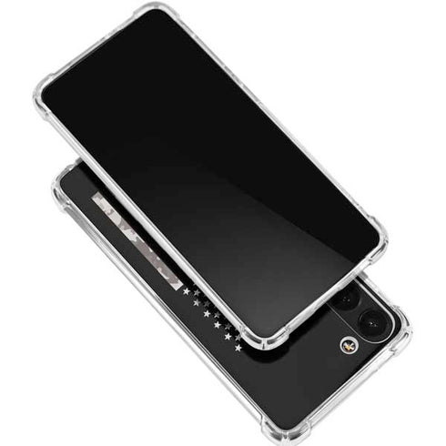 Black and White Camo American Flag Galaxy S24 FE Clear Case